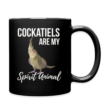 Les cockatiels sont mon animal spirituel - Mug uni - noir - Droite