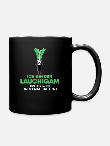 Lauchigam Findet Frau Hochzeit Ehemann JGA - Tasse einfarbig - Schwarz