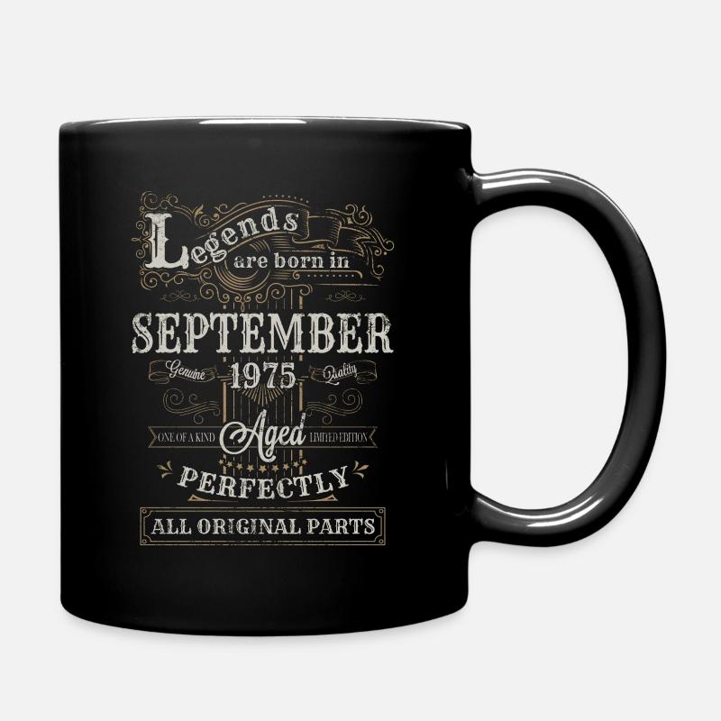 Legends are Born In September 1975 Geburtstag - Tasse einfarbig - Schwarz