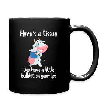 Vache humour grossier dicton sarcastique - Mug uni - noir - Droite