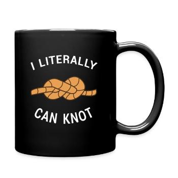 I literally can knot Seemann Boote Ella Lopez - Tasse einfarbig - Schwarz - Rechts