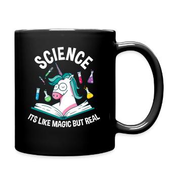 Science Is Like Magic But Real Unicorn - Full Colour Mug - black - Right