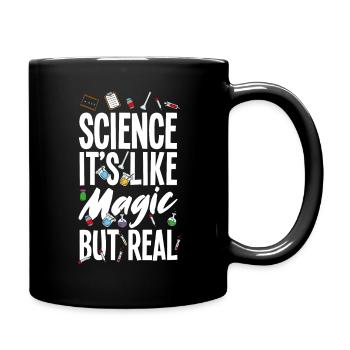 Funny Science It's Like Magic But Real - Full Colour Mug - black - Right