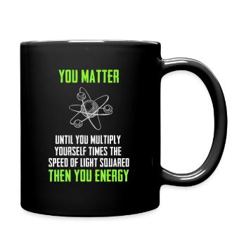 Lustige Physik - Tasse einfarbig - Schwarz - Rechts
