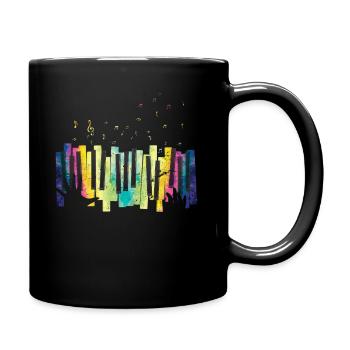 Piano Musiciens - Mug uni - noir - Droite