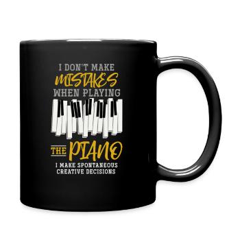 Piano Musique - Mug uni - noir - Droite