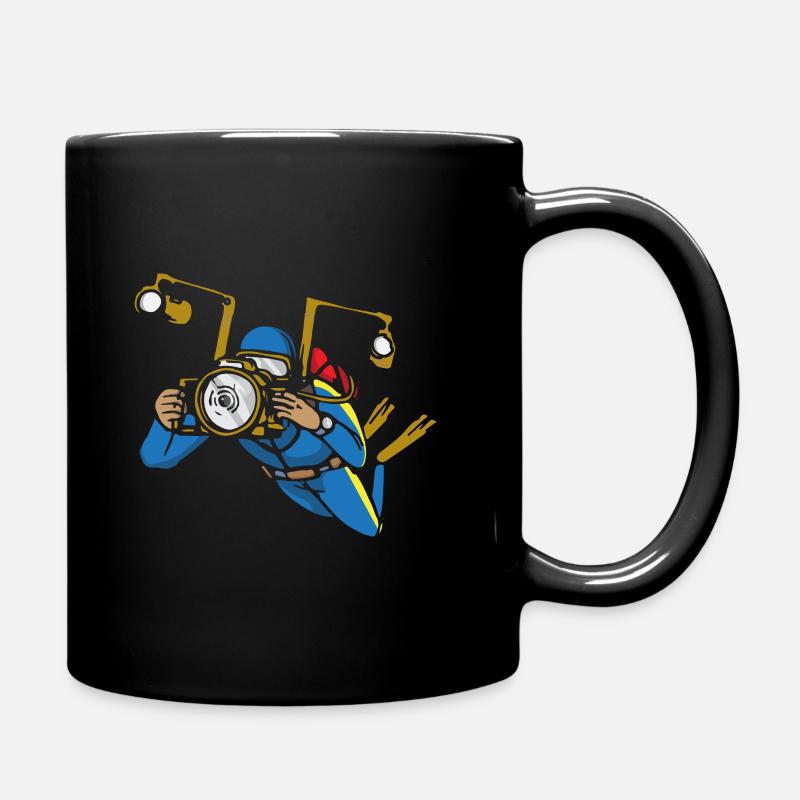 Unterwasserfotograf Taucher Scuba Diver Geschenk - Tasse einfarbig - Schwarz