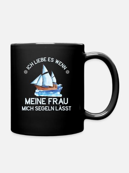Segeln - Tasse einfarbig - Schwarz
