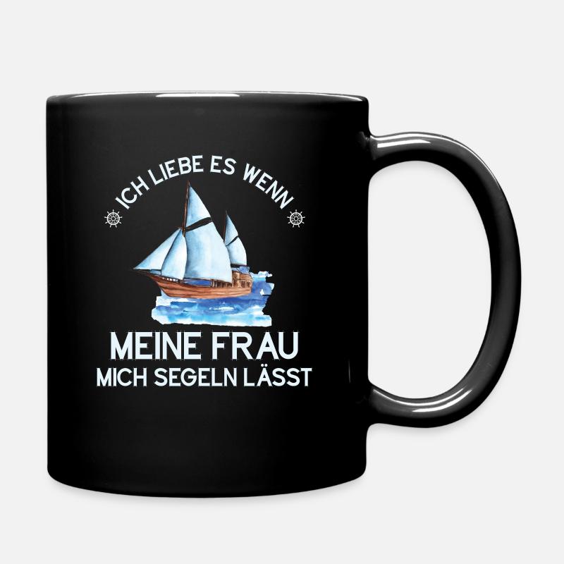 Segeln - Tasse einfarbig - Schwarz