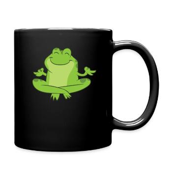 Yoga Frog Frog Kambo Jungle Frog Medicine Cute - Full Colour Mug - black - Right