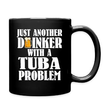 Tuba orchestre bière drôle musique musicien cadeau - Mug uni - noir - Droite