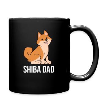 Funny Shiba Inu Father Dog Shiba Inu Papa Funny - Full Colour Mug - black - Right
