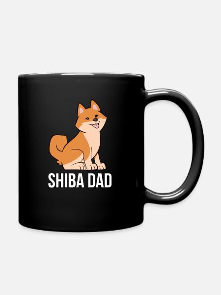 Shiba Inu Papa Shiba Inu Hunde Papa - Tasse einfarbig - Schwarz