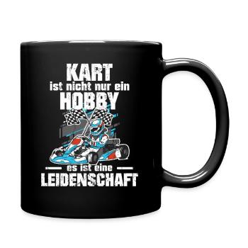 Gokart Racing Kartfahren ist nicht nur ein Hobby - Tasse einfarbig - Schwarz - Rechts