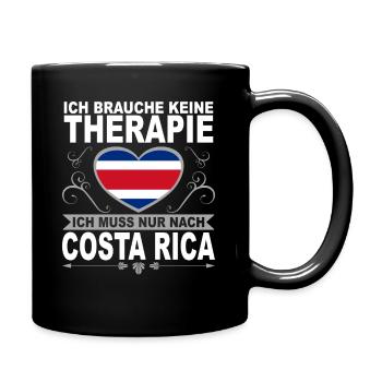 Ich muss nach Costa Rica Urlaub Karibik Geschenk - Tasse einfarbig - Schwarz - Rechts