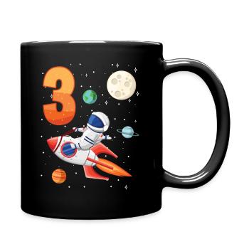 Astronaute 3ème anniversaire de l'espace extra-atmosphérique cadeau de 3 ans - Mug uni - noir - Droite