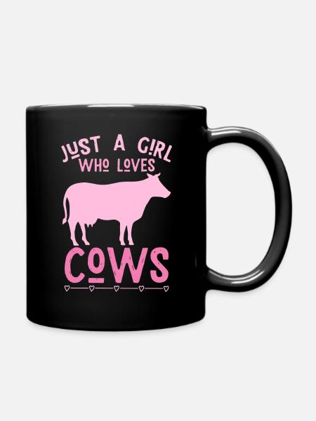 Just a girl who loves cows - Bauerin - Mug uni - noir