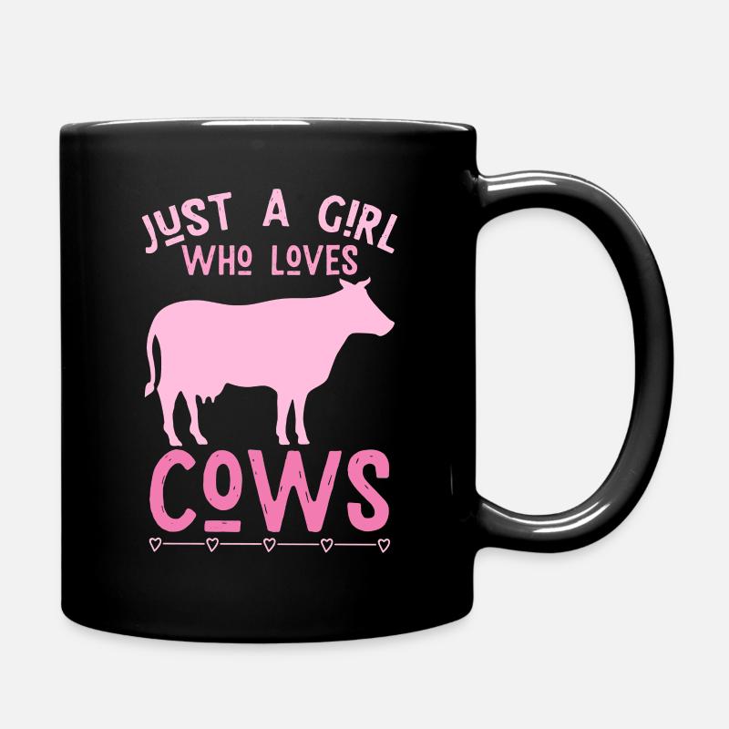Just a girl who loves cows - Bauerin - Mug uni - noir