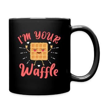 Waffle - Full Colour Mug - black - Right