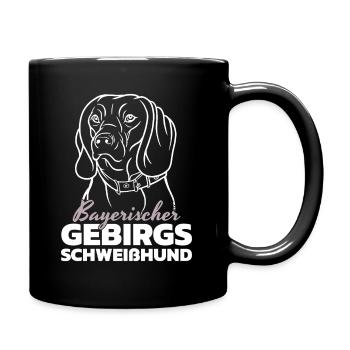 Bayerischer Gebirgsschweisshund BGS Jagdhund - Tasse einfarbig - Schwarz - Rechts