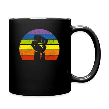 Drapeau de fierté LGBT Fist Retro BLM Vintage Black Lives - Mug uni - noir - Droite