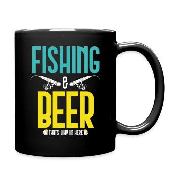 angeln fishing fischen fischer angler fisch - Tasse einfarbig - Schwarz - Rechts