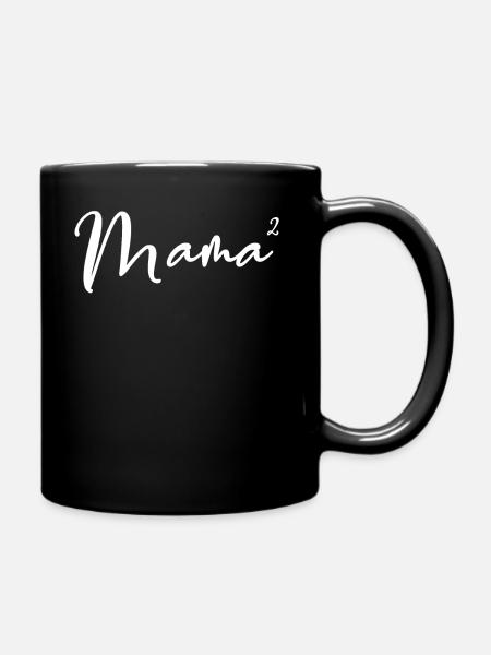 Mama Zwillinge 2 Söhne 2 Töchter - Tasse einfarbig - Schwarz