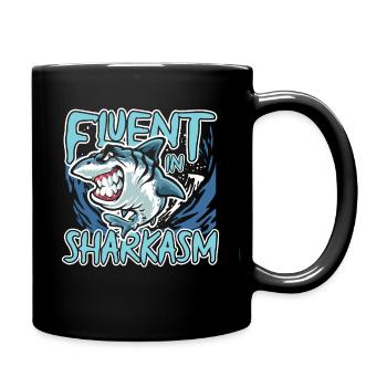 Fluent Sharkasm - Full Colour Mug - black - Right