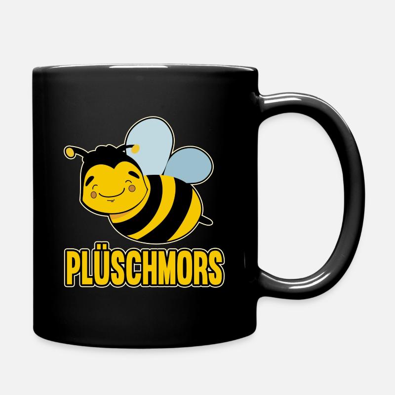 Plüschmors Plattdeutsch Hummel Norddeutsch Motiv - Tasse einfarbig - Schwarz