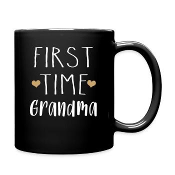 Zum ersten Mal Oma | Zukünftige Großmutter - Tasse einfarbig - Schwarz - Rechts