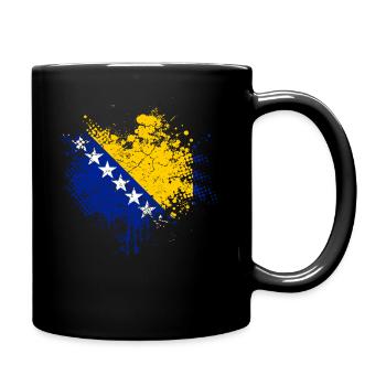 Bosnia flag - Full Colour Mug - black - Right