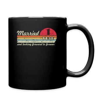First Wedding Anniversary Gifts for Couples Marrie - Tasse einfarbig - Schwarz - Rechts