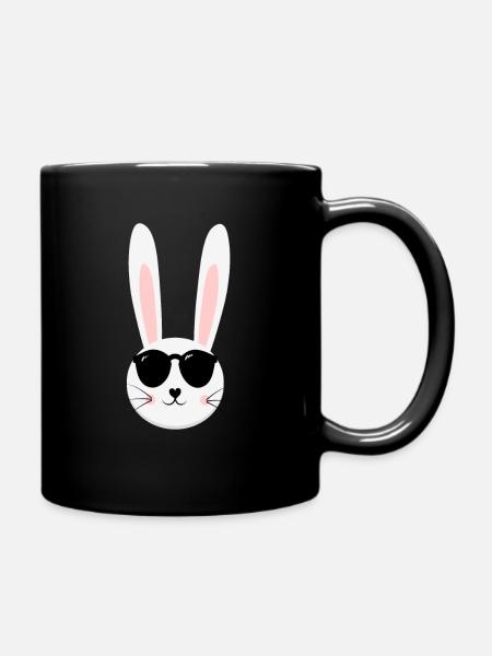 Hase - Tasse einfarbig - Schwarz