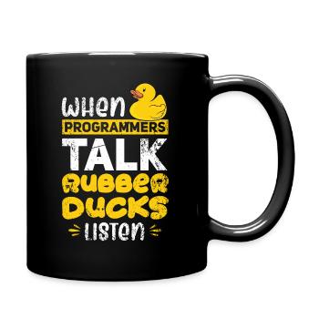 Programming Duck developer duck rubber duck - Full Colour Mug - black - Right