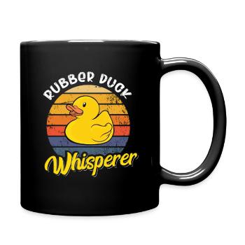 Gummienten Flüsterer Badeente Ente - Tasse einfarbig - Schwarz - Rechts