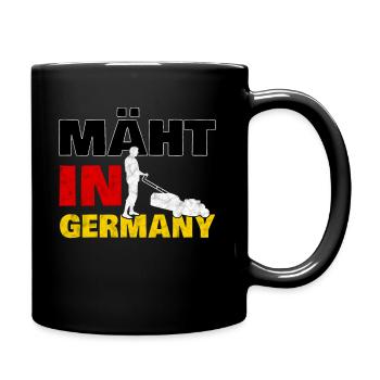 Mows in Germany gardening landscaper - Full Colour Mug - black - Right