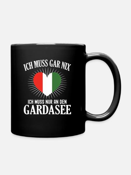 Muss Gar Nix Gardasee Italien Urlaub Garda - Tasse einfarbig - Schwarz