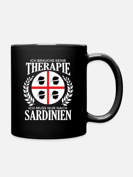Keine Therapie Sardinien Insel Meer Italien - Tasse einfarbig - Schwarz