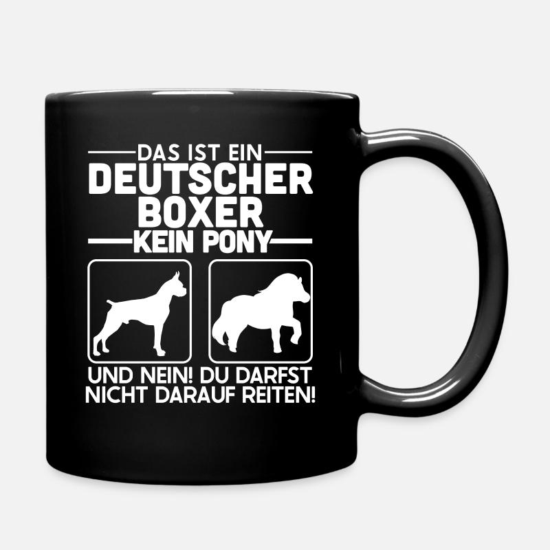 Boxerpapa Das ist ein deutscher Boxer kein Pony - Tasse einfarbig - Schwarz