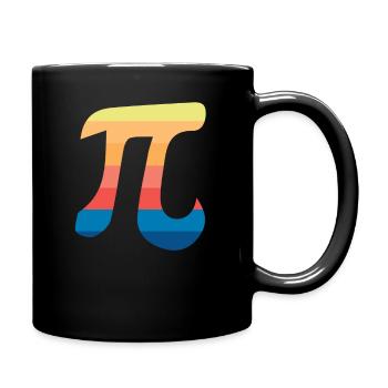 numéro de cercle pi - Mug uni - noir - Droite