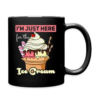 Ice Cream Ice Cream Ice Cream Sundae Ice Cream Cone - Full Colour Mug - black - Right