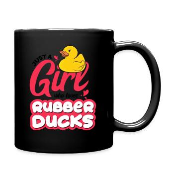 Just a girl who loves Rubber Ducks rubber ducks - Full Colour Mug - black - Right
