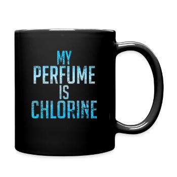 My Perfume is Chlorine Water Aerobics - Full Colour Mug - black - Right