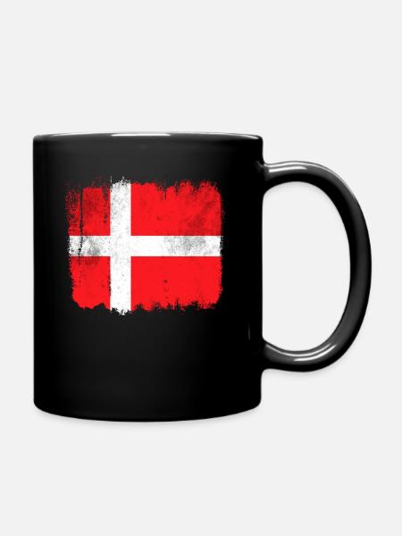 Dänemark Flagge - Tasse einfarbig - Schwarz