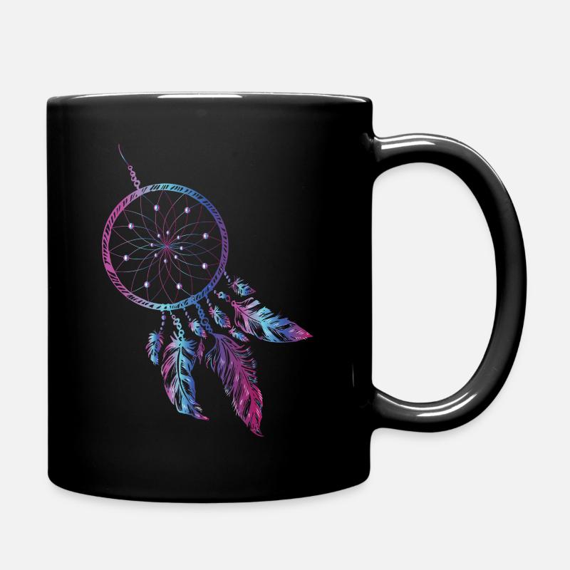Attrape-rêves Indiens Dream dream plume - Mug uni - noir