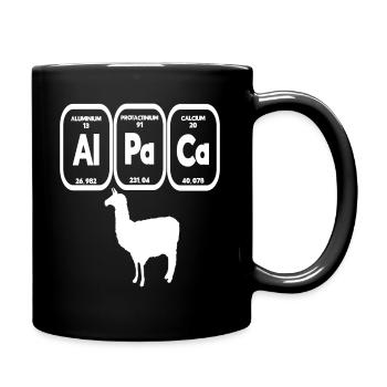 Cadeau de tableau périodique des éléments chimiques d'alpaga - Mug uni - noir - Droite