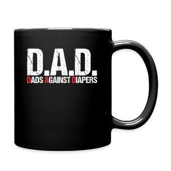 Father against diapers toddler father baby problems - Full Colour Mug - black - Right