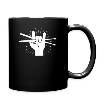 Batterie bâton batteur basse guitare - Mug uni - noir - Droite