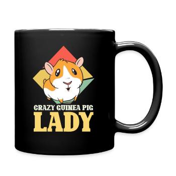 Crazy guinea pig lady - rodent rodent - Full Colour Mug - black - Right