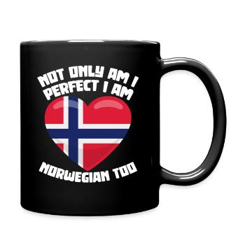 Norweger Perfekt Norwegen Norwegisch - Tasse einfarbig - Schwarz - Rechts